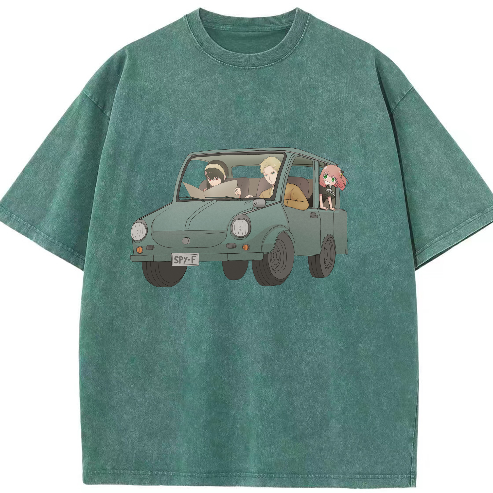（画像用） SPY×FAMILY间谍家家酒 綿100% ヴィンテージ風 半袖Tシャツ（フロントプリント）